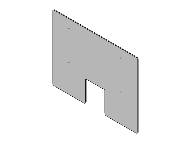CAD model of the fence shelf