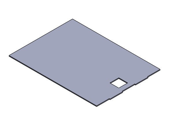 CAD model of the plasma cutter pc enclosure