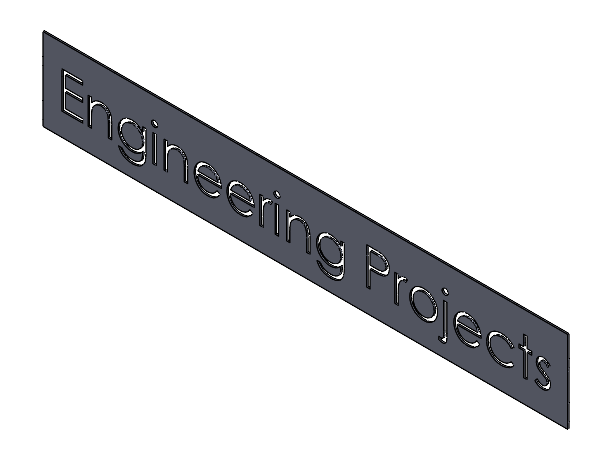 CAD model of the engineering projects sign