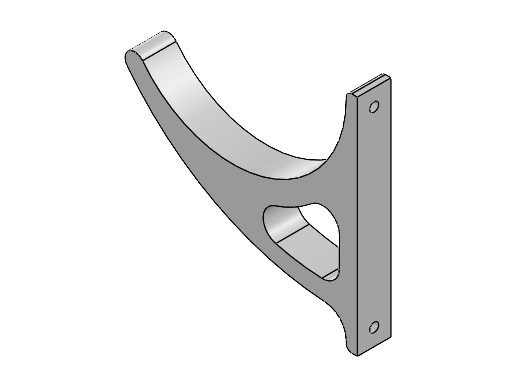CAD model of the wheel hook