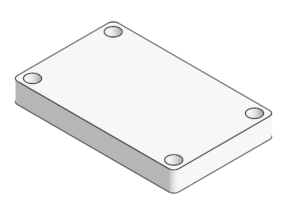 CAD model of the mold cavity half