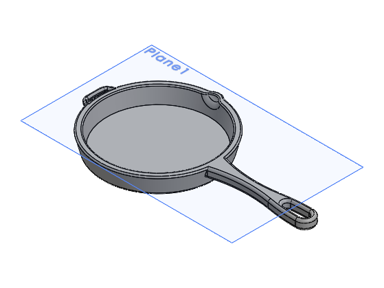 CAD model of the first skillet design